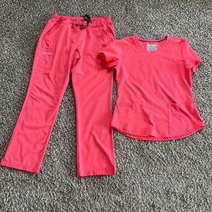 Coral Skechers by Barco Scrub set size Medium